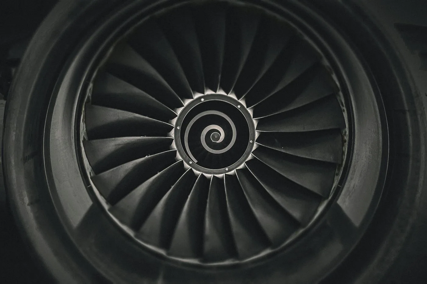 Forsiden af en jetmotor